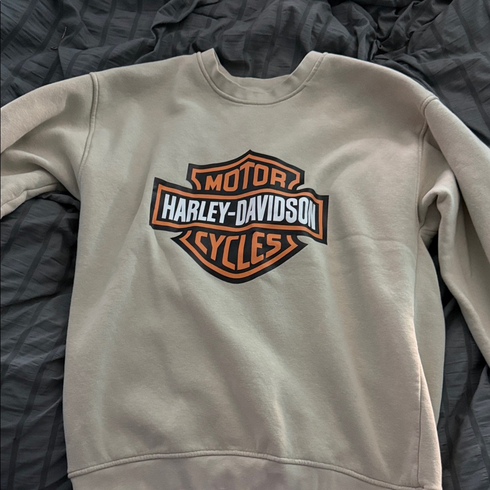 Harley-Davidson Beige Crewneck Sweater